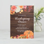 Uitnodigingen voor de Thanksgiving van Sinaasappel (Staand voorkant)