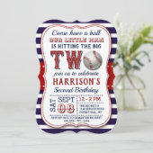 Uitnodigingen voor de tweede Baseball (Staand voorkant)