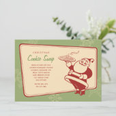 Uitnodigingen voor de uitwisseling van kerstkoekje (Staand voorkant)