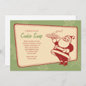 Uitnodigingen voor de uitwisseling van kerstkoekje (Voorkant / Achterkant)