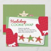 Uitnodigingen voor de uitwisseling van koekjes met (Voorkant / Achterkant)