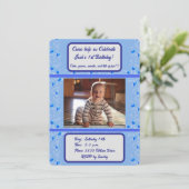 Uitnodigingen voor de verjaardag van de baby (Staand voorkant)