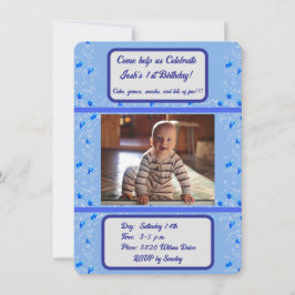 Uitnodigingen voor de verjaardag van de baby