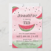 Uitnodigingen voor de verjaardag van Watermelon (Voorkant)