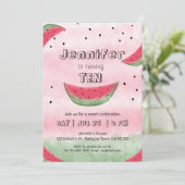 Uitnodigingen voor de verjaardag van Watermelon (Staand voorkant)