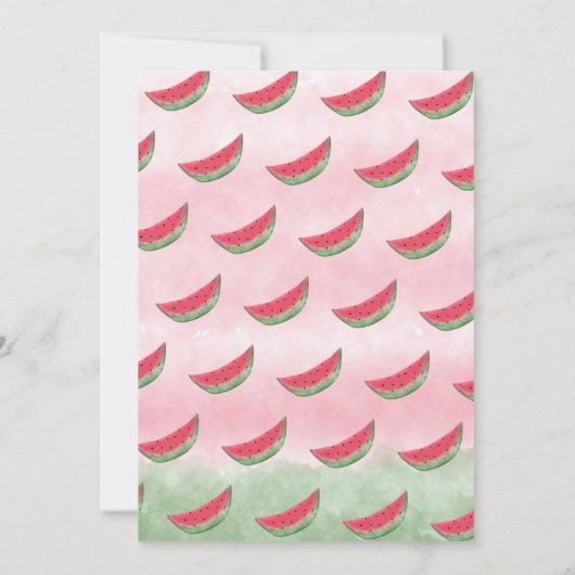 Uitnodigingen voor de verjaardag van Watermelon (Achterkant)