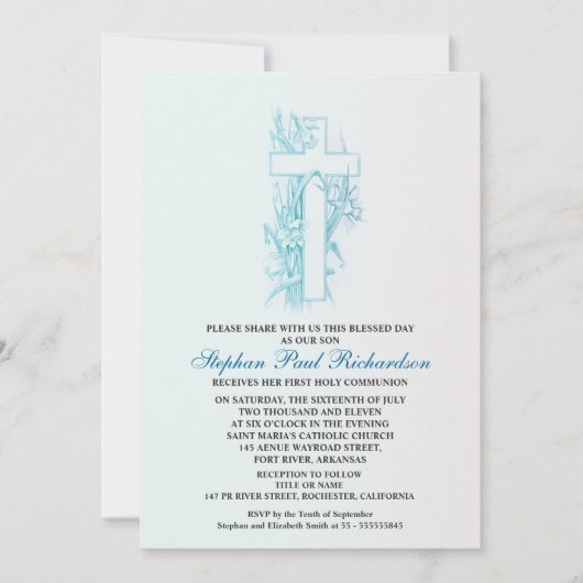 Uitnodigingen voor de viering van de Blauwe Jongen (Voorkant)