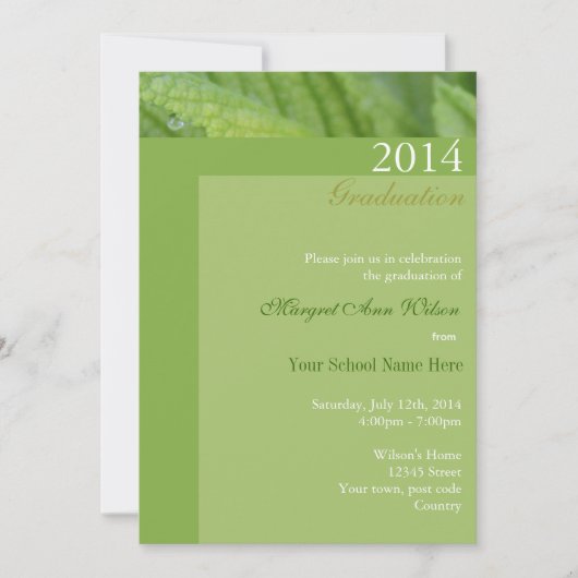 Uitnodigingen voor de viering van het groene afstu (Voorkant)