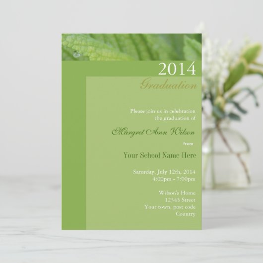 Uitnodigingen voor de viering van het groene afstu (Staand voorkant)