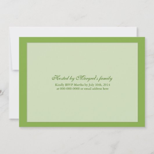 Uitnodigingen voor de viering van het groene afstu (Achterkant)