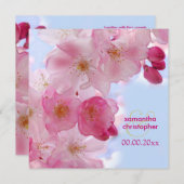 Uitnodigingen voor de Vintage Cherry blossom/sakur (Voorkant / Achterkant)