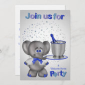 Uitnodigingen voor de Welkomstpartij (Voorkant / Achterkant)