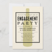 Uitnodigingen voor de Wine Bottle Engagement Party (Voorkant)