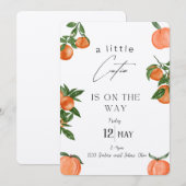 Uitnodigingen voor de zomerbabyshower (Voorkant / Achterkant)