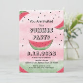 Uitnodigingen voor de zomervakantie van Watermeloe (Staand voorkant)