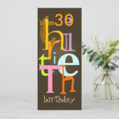 Uitnodigingen voor dertigste verjaardagsfeestje (Staand voorkant)