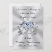 Uitnodigingen voor diamanten jubileum of Save the  (Voorkant)