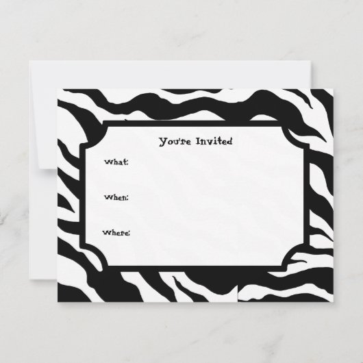 Uitnodigingen voor dierenprints (Achterkant)