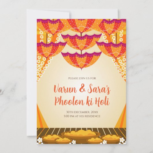 Uitnodigingen voor Digital Haldi & uitnodigingen v (Voorkant)