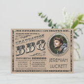 Uitnodigingen voor diploma BBQ | Aangepaste foto (Staand voorkant)