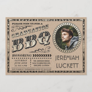 Uitnodigingen voor diploma BBQ   Aangepaste foto