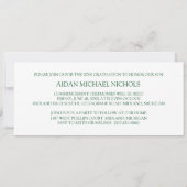 Uitnodigingen voor diploma-uitreikingsfeest [Groen (Achterkant)