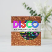 Uitnodigingen voor discodansfeesten (Staand voorkant)