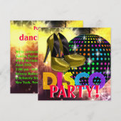 Uitnodigingen voor Discofeest met Hoge Hakken Scho (Voorkant / Achterkant)