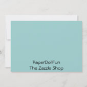 Uitnodigingen voor Doll Paper baby (Achterkant)