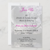 Uitnodigingen voor donker lunair vollemaansfeest (Achterkant)