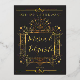 uitnodigingen voor donkere en gouden kunst