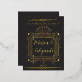  uitnodigingen voor donkere en gouden kunst (Voorkant / Achterkant)