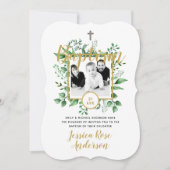 Uitnodigingen voor Doopfeest met Foto Jongen of Me (Voorkant)