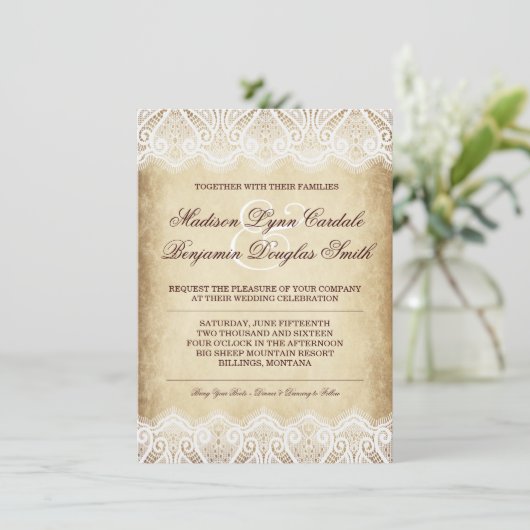 Uitnodigingen voor  drieluidingen in het bijtende  (Staand voorkant)