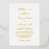 Uitnodigingen voor echte folie moslimbruiloft (Voorkant)