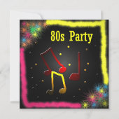 Uitnodigingen voor een 80-themafeest (Achterkant)