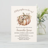 Uitnodigingen voor een 'A Little Pumpkin' baby sho (Staand voorkant)