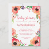 Uitnodigingen voor een babydouche met TROPISCHE ST (Voorkant)