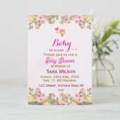 Uitnodigingen voor een babyfeestje (Staand voorkant)