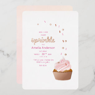 Uitnodigingen voor een babyshower met Cupcake Spri