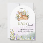 Uitnodigingen voor een babyshower met een schattig (Voorkant)