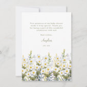 Uitnodigingen voor een babyshower met een schattig (Achterkant)