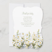 Uitnodigingen voor een babyshower met een schattig (Achterkant)