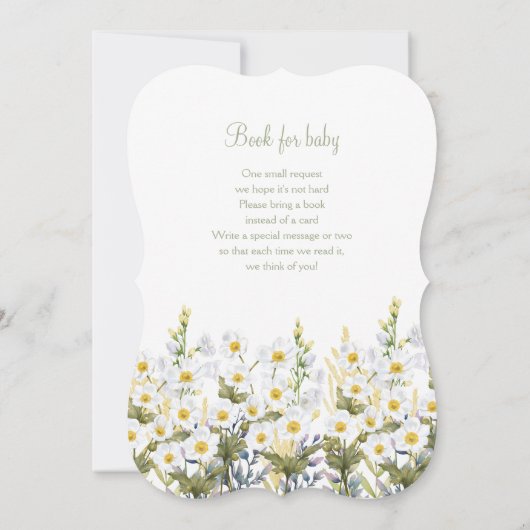 Uitnodigingen voor een babyshower met een schattig (Achterkant)