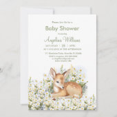 Uitnodigingen voor een babyshower met een schattig (Voorkant)