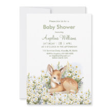 Uitnodigingen voor een babyshower met een schattig