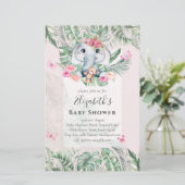 Uitnodigingen voor een babyshower voor malse babyo (Staand voorkant)