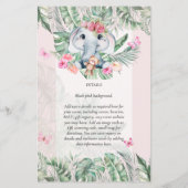 Uitnodigingen voor een babyshower voor malse babyo (Achterkant)