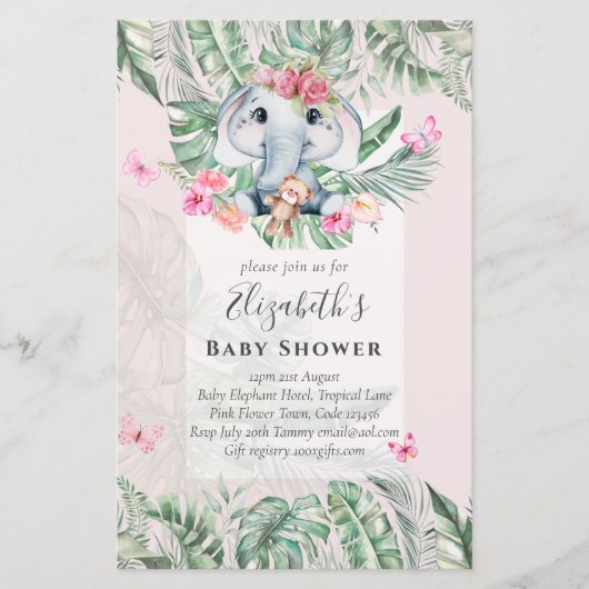 Uitnodigingen voor een babyshower voor malse babyo (Voorkant)