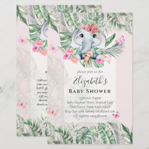 Uitnodigingen voor een babyshower voor schattige b
